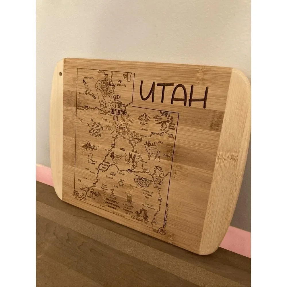 Totally Bamboo A Slice of Life Utah State Serving and Cutting Board, 11